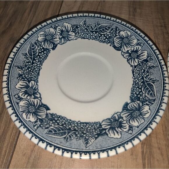 Cavalier Royal China USA Blue Colonial Heritage Set of 2 Small Plates 6½"in - Picture 6 of 7